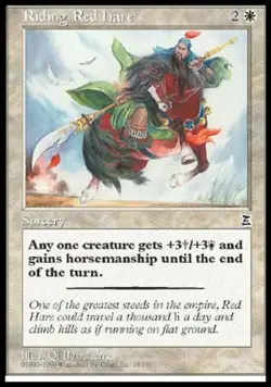 Riding Red Hare - Medium Play MTG Portal Three Kingdoms - Image 1