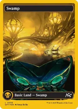 ~ Swamp (0509) (First-Place Foil) ~ NM Foil ~ Aetherdrift ~ MTG ~ - Image 1