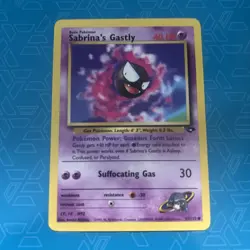 Pokemon Card 1st Edition Gym Challenge Sabrina's Gastly 97/132 WOTC - Image 1