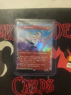 Magic The Gathering Marvel's Spider-Man "Gwen Stacy" FOIL BORDERLESS MYTHIC NM - Image 1