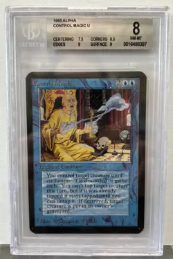 Magic The Gathering Alpha Control Magic U Graded BGS 8 NM-MT MTG - Image 1