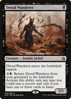 Dread Wanderer NM/M Amonkhet Black Zombie Jackal Mtg Magic English Regular - Image 1