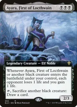 Ayara, First of Locthwain (Extended Art) - Throne of Eldraine NM Never Played - Image 1