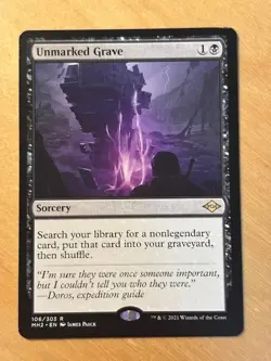 Magic the Gathering MTG Unmarked Grave Modern Horizons 2 NM - Image 1