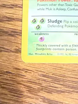 Pokemon TCG Muk Holo Rare Card 13/62 Fossil MP - Image 3