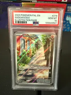 2023 POKEMON PAL EN-PALDEA EVOLVED ILLUSTRATION RARE #219 SUDOWOODO PSA 10 - Image 1