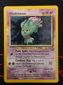 Pokemon TCG: Misdreavus 39 Black Star Promo 2001 WotC NM-/LP - Image 1