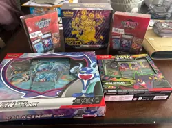 sealed pokemon lot sparks etb mega gangar deck 2 mystery slabs and more - Image 1