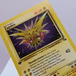 Pokemon TCG - Zapdos 30/62 Fossil Rare 1st Edition WOTC 1999 - NM - Image 1