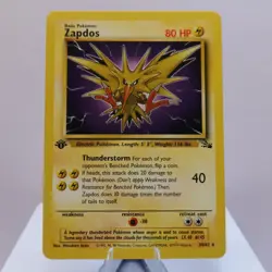 Pokemon TCG - Zapdos 30/62 Fossil Rare 1st Edition WOTC 1999 - NM - Image 2