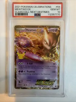 Mewtwo EX 54/99 Celebrations: Classic Collection Holo PSA 10 Pokemon - Image 1