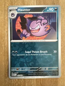 Pokemon TCG Haunter Scarlet & Violet-Temporal Forces 103/162 Reverse Holo Common - Image 1