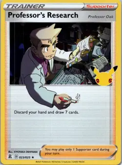 Pokemon TCG Professors Research Professor Oak 23/25 Celebrations Holo NM - Image 1