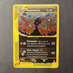 Houndoom H11/H32 Aquapolis Holo Pokemon TCG E-reader HP - Image 1