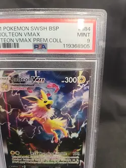 PSA 9 Jolteon VMAX Full Art #184 SWSH BSP Premium Collection Promo Pokemon 2021 - Image 3