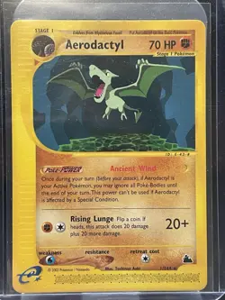 AERODACTYL #1/144 SKYRIDGE 2003 POKEMON REGULAR NON HOLO NEAR MINT/LP - Image 1