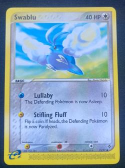 Pokemon TCG Swablu EX Dragon 75/97 Regular Common LP - Image 1