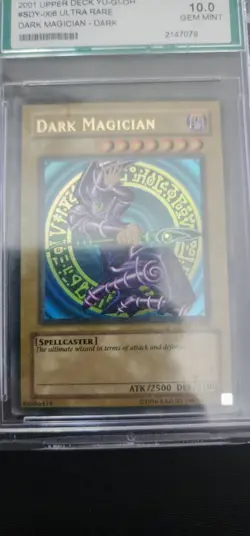 2001 Upper Deck YUGIOH #SDY-006 ULTRA RARE DARK MAGICIAN - DARK 10.0 GEM MINT - Image 2