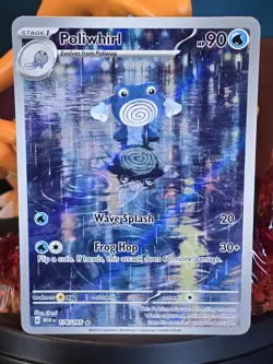 Poliwhirl 176/165 Pokemon TCG Illustration Rare Card Near Mint Condition - Image 2