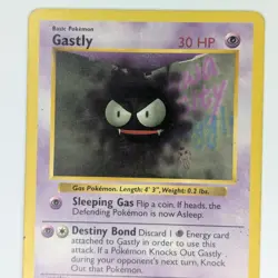 Gastly 50/102 Base Set Shadowless WOTC Vintage Pokemon TCG Card MP - Image 2