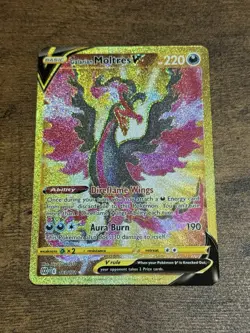 Pokemon Galarian Moltres v TCG Brilliant Stars Holo Card 183/172 Secret Rare - Image 1