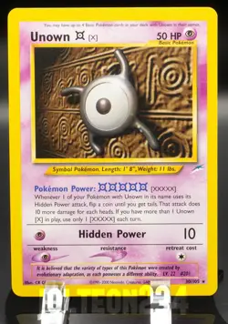 Pokemon TCG Card - Unown [X] 30/105 Neo Destiny Rare Vintage - Image 1