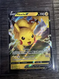 Pikachu V 043/185 Vivid Voltage NM Ultra Rare Full Art Pokemon Card Never Played - Image 1