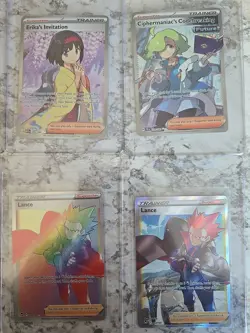 9 Card Pokemon Mixed Lot Bundle Trainers, Holographic, Full Art ,Ex - Image 4