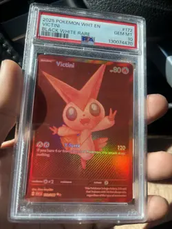2025 Pokemon Victini Black White Rare PSA 10 Gem Mint Card - Image 1