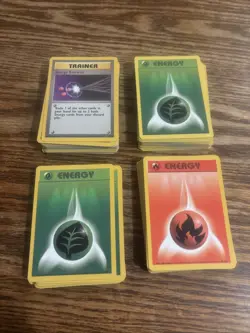 Pokemon TCG Base Set Lot of 170 Cards (Trainers, Energy) All NM - Image 1