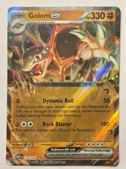Golem EX 76/165 Holo Ultra Rare Scarlet And Violet Pokemon 151 Card - NM TCG - Image 1