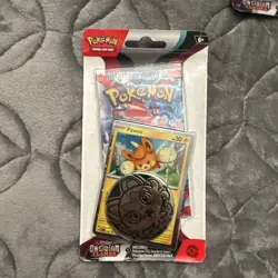 POKEMON PAWNI card & coin Scarlet & Violet Obsidian Flames booster pack NEW - Image 2