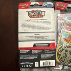 POKEMON PAWNI card & coin Scarlet & Violet Obsidian Flames booster pack NEW - Image 3