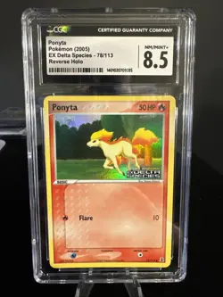 CGC 8.5 NM-MINT+ Ponyta 78/113 EX Delta Species REVERSE HOLO Pokemon Card - Image 1