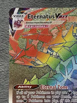 Eternatus VMAX 192/189 Secret Rainbow Rare Full Art Texture Holo Pokemon Card - Image 3