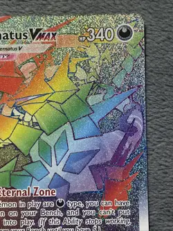 Eternatus VMAX 192/189 Secret Rainbow Rare Full Art Texture Holo Pokemon Card - Image 4