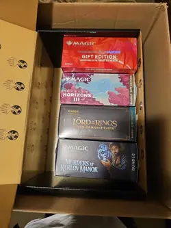 EMPTY Bundle Box Lot of 4 in FIAB Vegas MtG MKM LotR D&D AFR MH3 Gift - Image 1
