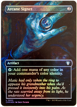 MTG Arcane Signet *BORDERLESS FOIL* Commander Masters 0653 NM - Image 1