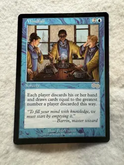 MTG - Windfall - Urza's Saga - NM - Never Played - Free Shipping! - Image 1