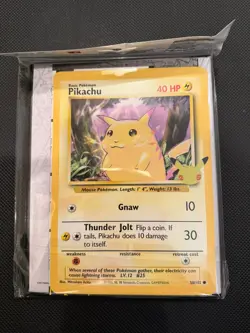 Pokemon 25th Anniversary Collector's Jumbo Card Binder with Pikachu Card - Image 2