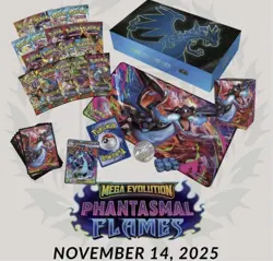 x2 Pokemon TCG Phantasmal Flames Mega Charizard X UPC CONFIRMED 11/14 PRESALE - Image 1