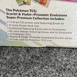 POKEMON TCG Scarlet & Violet Prismatic Evolutions Super-Premium, Worn Box - Image 4