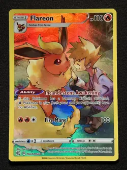 Flareon TG01/TG30 Pokemon TCG Swsh09: Brilliant Stars Trainer Gallery Holo LP #2 - Image 1