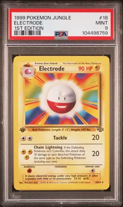 1999 POKEMON JUNGLE 1ST EDITION #18 ELECTRODE PSA 9 - Image 1