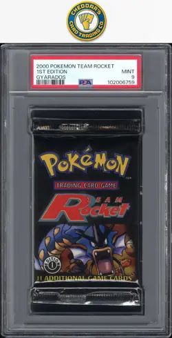 2000 Pokemon Team Rocket 1st Edition Pack Gyarados PSA 9 (New Cert!) - Image 1