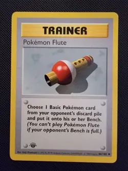 Pokemon Flute 086/102 Base Set (Shadowless 1st Edition) MP/LP - Image 1