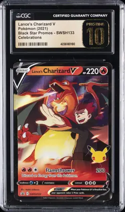 2021 POKEMON BLACK STAR PROMO CELEBRATIONS LANCE'S CHARIZARD V CGC 10 PRISTINE - Image 1