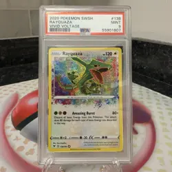 2020 Pokemon Sword & Shield Vivid Voltage RAYQUAZA #138/185 PSA 9 MINT - Image 1
