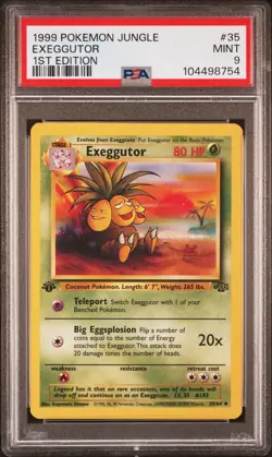1999 POKEMON JUNGLE 1ST EDITION #35 EXEGGUTOR PSA 9 - Image 1