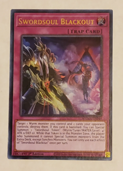 Yu-Gi-Oh Swordsoul Blackout 1st Edition Ultra Rare MAMA EN-044 - Image 1